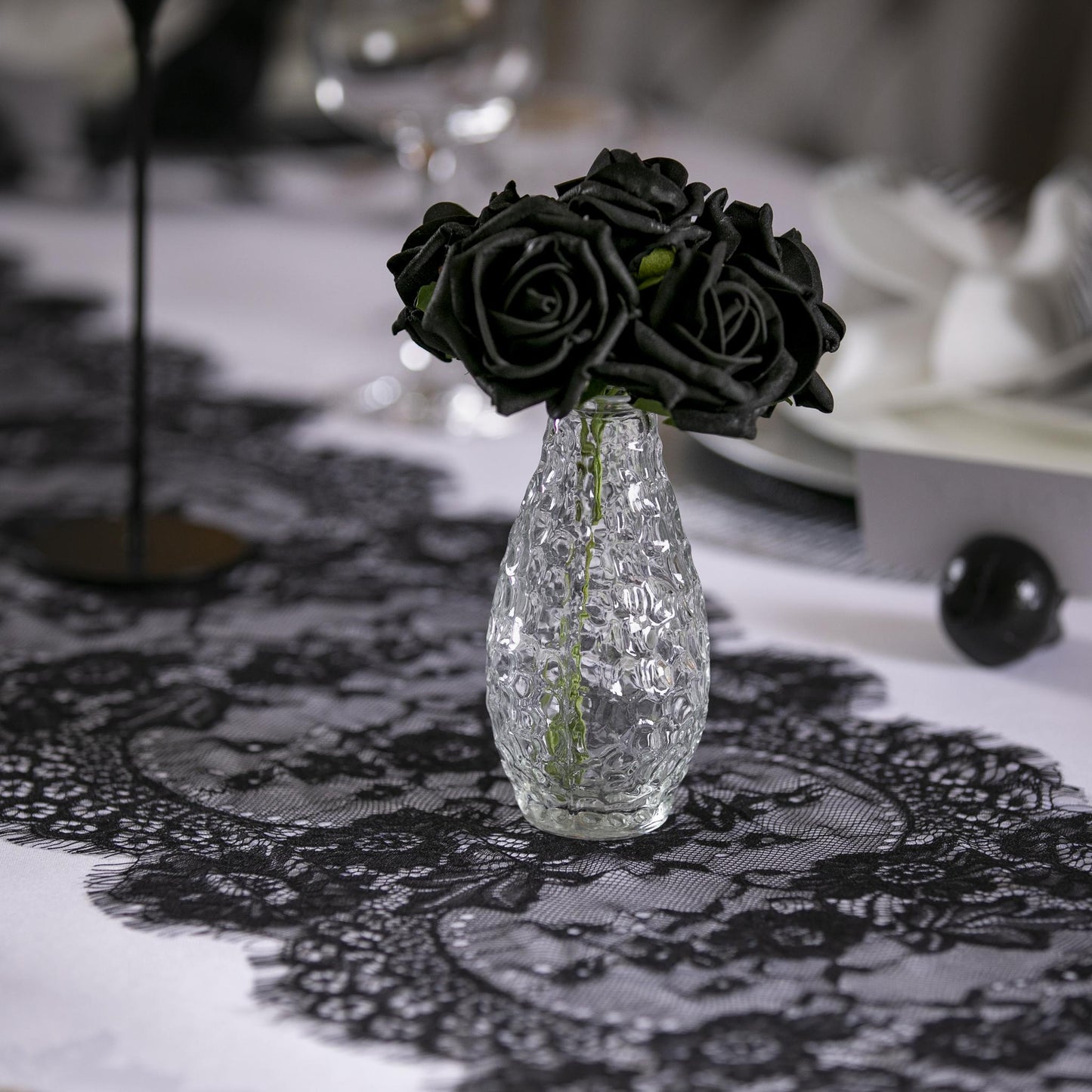 Black Lace Table Runner - Tableday