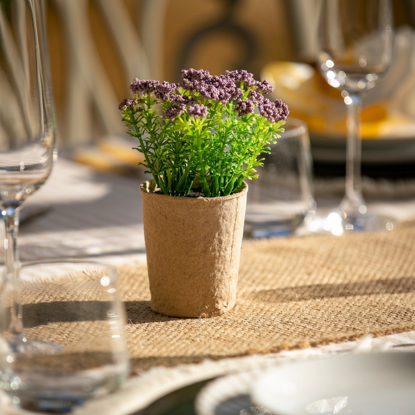 Lavender Purple Flower Pot - Tableday
