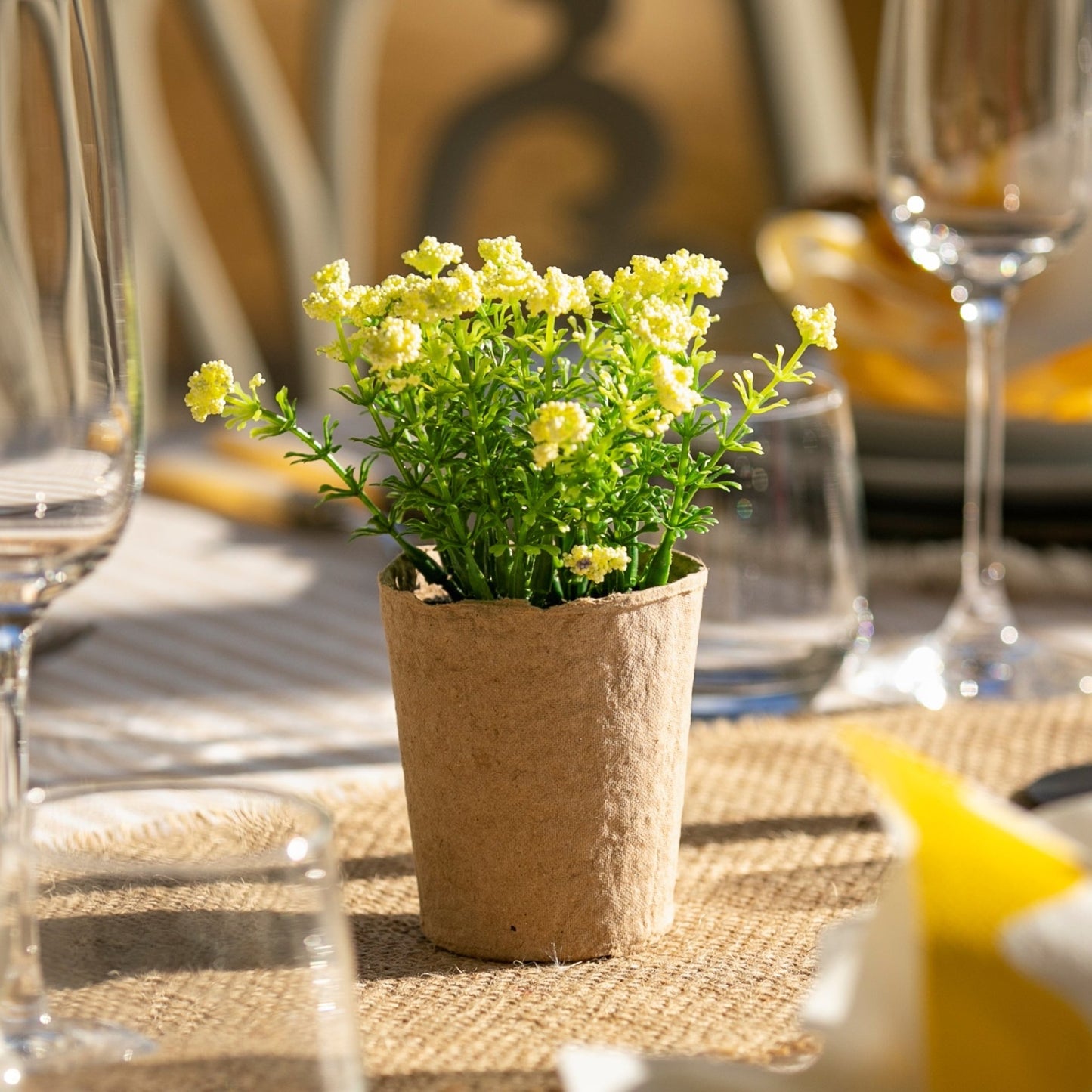 Primrose Yellow Flower Pot - Tableday