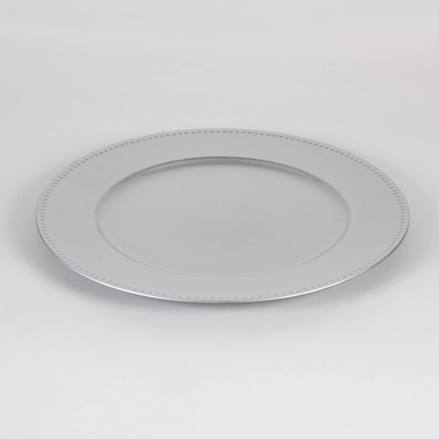 Silver Beaded Edge Charger Plate - Tableday