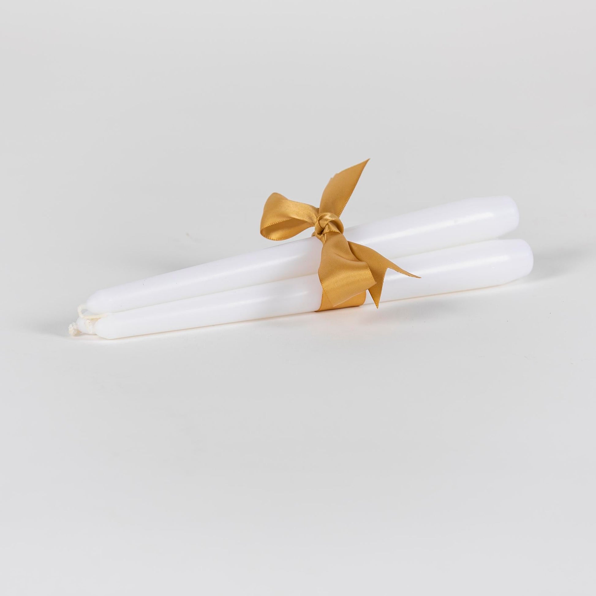 White Tapered Dinner Candles - Tableday